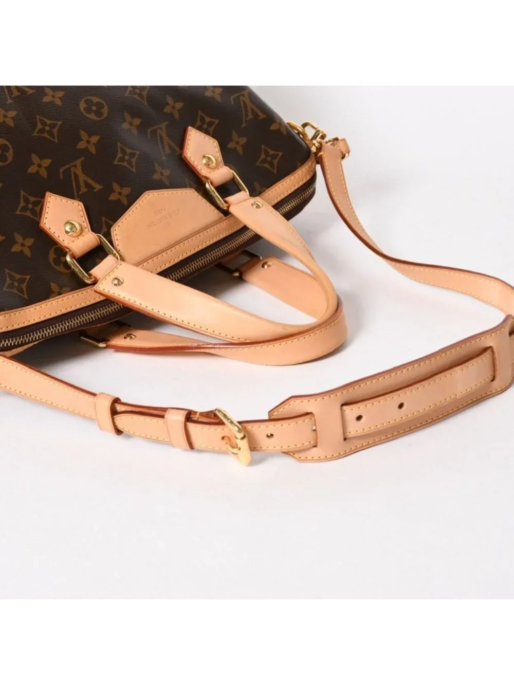 Louis Vuitton Retiro PM Monogram 2-Way Bag Brown Gold